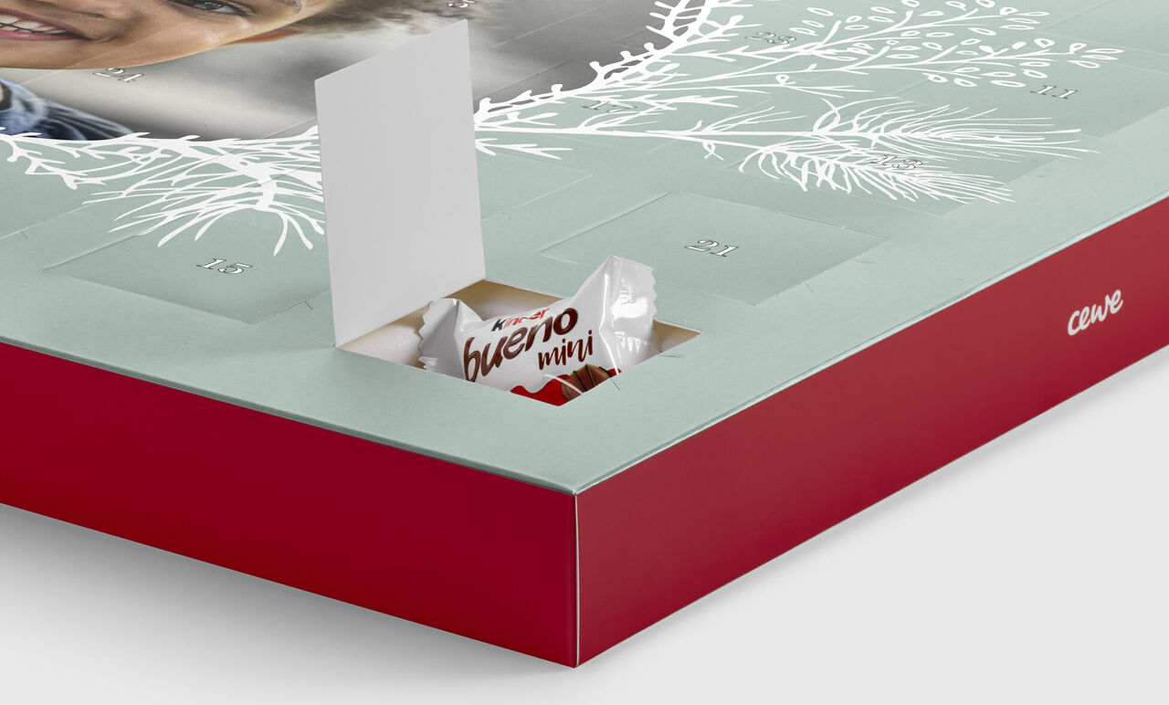 Advent calendar with a window for sweet surprises.