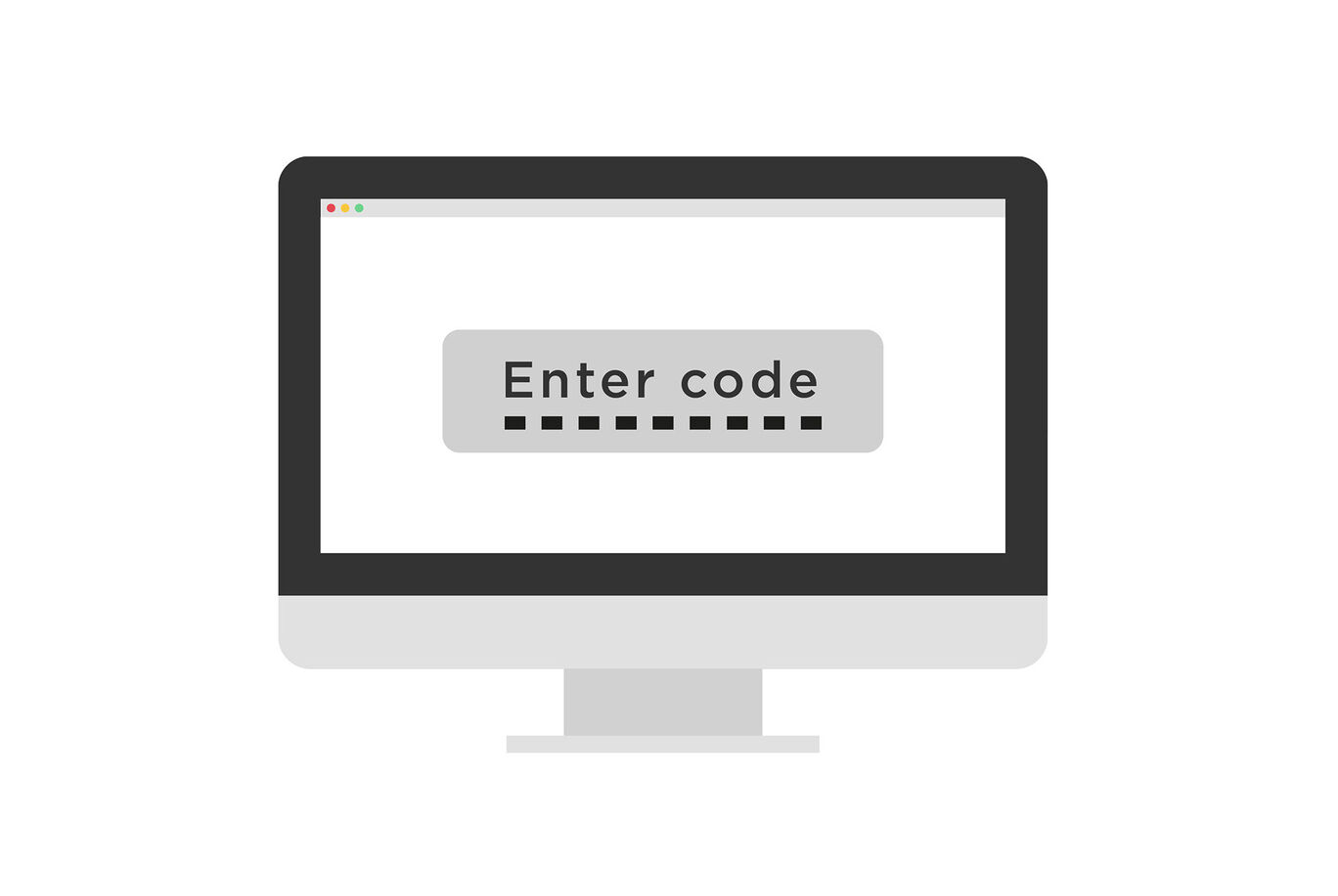 The top of the screen prompts to enter a code to access a feature.